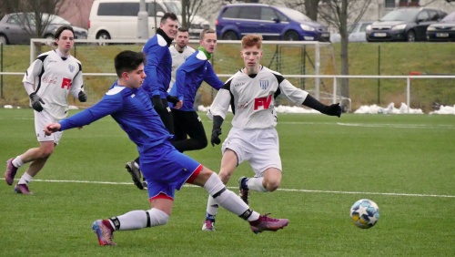 muži A, první přípravné utkání roku 2023, TJ Dvůr Králové n. L. - FK Jaroměř, 21.1.2023, foto: Václav Mlejnek